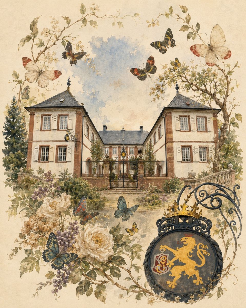 Das Schlössel heute – Garten, Terrasse und Haus für Gäste geöffnet.